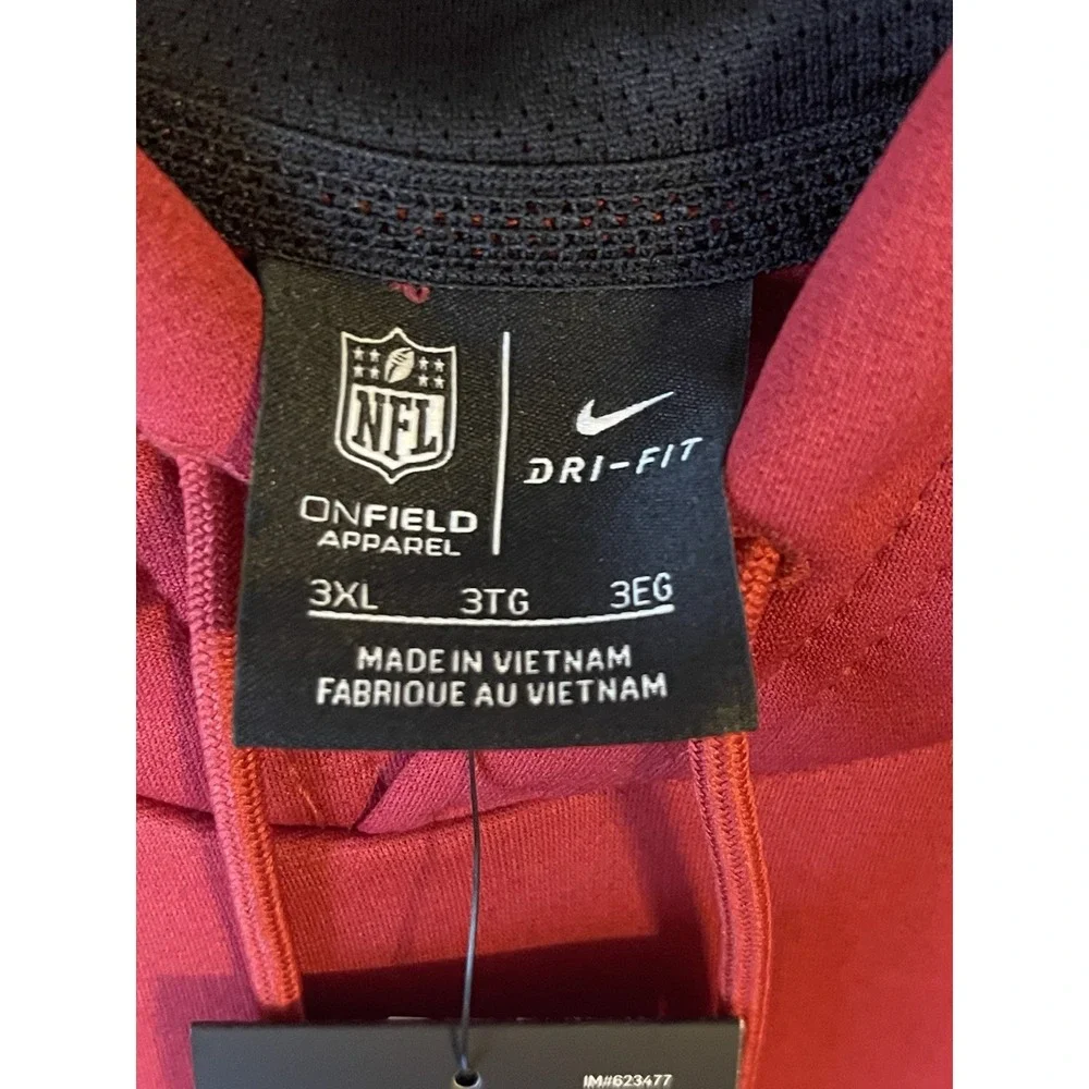 Men's 3XL NWT Arizona Cardinals Nike Sideline Logo Performance Hoodie Red‎